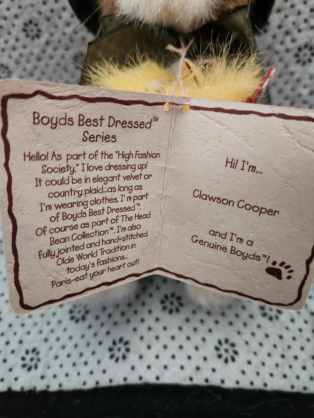 Boyds Bears Clawson Cooper Cat Rooster Plush 904405 NWT Vintage 2003 Jointed 8